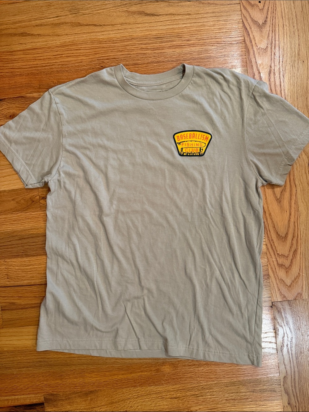 Baseball is Short Sleeve Patch Tee - Khaki